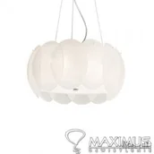 Oprawy, klosze i abażury - Ideal Lux OVALINO SP5 BIANCO oprawa wisząca 5 x 60W E27 74139 074139 - miniaturka - grafika 1