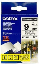 Brother TZ-S221 9mm taśma laminowana z ekstra mocnym klejem, czarny nadruk/białe - Taśmy do drukarek barwiące - miniaturka - grafika 3