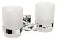 Kubki na szczoteczki do zębów - Bemeta BETA Kubek szklany podwójny z wieszakiem na szczoteczki 132110042 - miniaturka - grafika 1