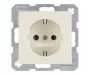 Gniazdka elektryczne - Berker GNIAZDO POJEDYNCZE SCHUKO Z SAMOZACISKAMI KREMOWE B.KWADRAT - 47438982 - miniaturka - grafika 1