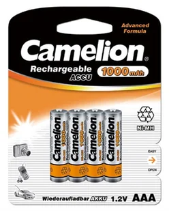 Camelion Akumulator Ni-MH AAA R03 1000mAh 4-pack 17010403 - Ładowarki i akumulatory Camelion Akumulator Ni-MH AAA R03 1000mAh 4-pack 17010403 - Ładowarki i akumulatory - miniaturka - grafika 1