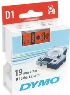 Dymo Taśma D1 - 19 mm x 7 m czarny - czerwony (S0720870) - Etykiety do drukarek - miniaturka - grafika 4