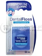 Nici dentystyczne - Pierre Fabre ELGYDIUM Clinic Floss CHX 50m. - woskowana nić dentystyczna nasączo - miniaturka - grafika 1