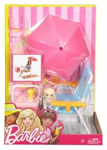 Mattel Barbie Akcesoria wypoczynkowe z leżakiem DVX49 MA-DVX49 1/3 - Akcesoria dla lalek - miniaturka - grafika 4
