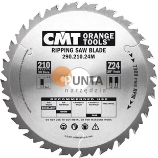 CMT Piła HM 210x30x2,8/1,8 Z=24 290.210.24M - Tarcze do pił - miniaturka - grafika 2