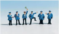 Kolejki i akcesoria - NOCH Figurki pracowników stacji w skali H0 malowane 6 szt. - miniaturka - grafika 1
