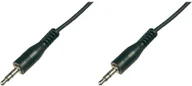 Kable - Digitus Kabel audio Jack AK-510100-025-S [1x Złącze męskie jack 3 5 mm 1x Złącze męskie jack 3 5 mm] 2.50 m czarny - miniaturka - grafika 1