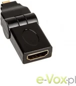 Złącza, przejściówki, adaptery - InLine HDMI Adapter HDMI A - Micro HDMI D elastyczny kąt (V13H010L67-V7-1E) - miniaturka - grafika 1
