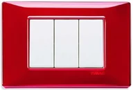 Klawisze i ramki - Vimar Ramka 3M rubin połysk 14653.51 - miniaturka - grafika 1