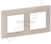 Klawisze i ramki - Legrand 754062VALENA LIFE RAMKA X2 KREMOWA/ZŁOTA - miniaturka - grafika 1