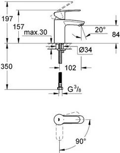Grohe Eurostyle Cosmopolitan 2337320E - Baterie umywalkowe Grohe Eurostyle Cosmopolitan 2337320E - Baterie umywalkowe - miniaturka - grafika 2