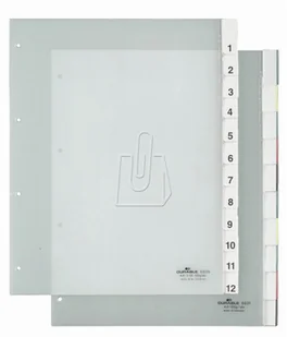 DURABLE Przekładki do segregatora 1-12 A4 przezroczyste 6835-19 - Przekładki do segregatorów - miniaturka - grafika 2