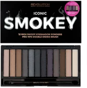 Cienie do powiek - Makeup Revolution Iconic Smokey paleta 12 cieni 13g - miniaturka - grafika 1