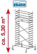 Rusztowania - Krause Rusztowanie jezdne, aluminiowe ProTec 5.30m robocza - miniaturka - grafika 1