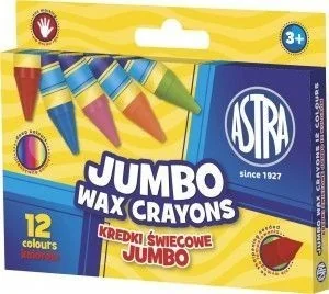 Astra Kredki świecowe Jumbo 12 kolorów - Kredki, ołówki, pastele i pisaki - miniaturka - grafika 4