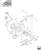 Części i akcesoria do maszyn rolniczych - CNH DYSK PRZEKŁADNI BEZSTOPNIOWEJ NA WALE MŁOCARNI NEW HOLLAND 80439597 - miniaturka - grafika 1