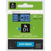 Etykiety do drukarek - Dymo Taśma D1- 9mm x 7m czarny/ niebieski S0720710 - miniaturka - grafika 1