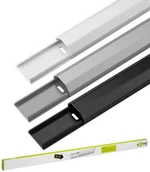 Kanały kablowe - Goobay Listwa aluminiowa - osłona kabli 1,1 m x 50mm 3-kolory 90724 - miniaturka - grafika 1