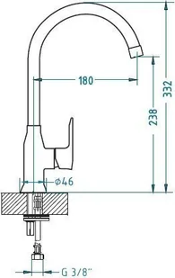 Alveus Slim-PVD satyna antracyt 1095005 - Baterie kuchenne - miniaturka - grafika 2