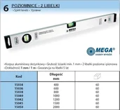 Poziomice, łaty, miary - Mega Poziomnica - 2 LIBELKI DŁUGOŚĆ 2000 mm 15050 - miniaturka - grafika 1