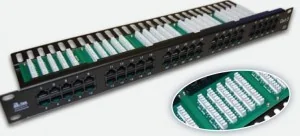 A-LAN Patch panel PK007 (1U; 19"; kat. 3; UTP; 50xRJ-45) PK007 - Szafy rack - miniaturka - grafika 5