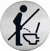 Systemy ekspozycyjne i znaki informacyjne - Durable Tabliczka WC PROSZĘ USIĄŚĆ PICTO śr. 83 mm - miniaturka - grafika 1
