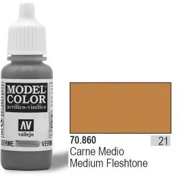 Vallejo Model Color 021 70.860 Medium Fleshtone - Akcesoria do gier planszowych - miniaturka - grafika 3