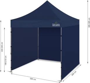 Home&Garden Namiot handlowy 200 x 200 cm granatowy 476813 - Pawilony ogrodowe - miniaturka - grafika 9