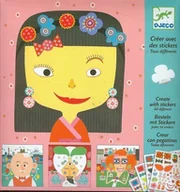 Zabawki kreatywne - Djeco Zestaw z naklejkami Twarze - miniaturka - grafika 1