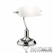 Oprawy, klosze i abażury - Ideal Lux LAWYER TL1 CROMO oprawa stołowa 1 x 60W E27 45047 045047 - miniaturka - grafika 1