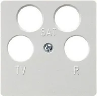 Klawisze i ramki - Berker B.Kwadrat Płytka centralna do gniazda antenowego 4 - wyjściowego biały 14 (148409) - miniaturka - grafika 1