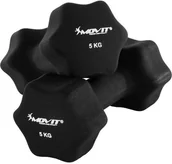 Hantle i ciężarki - Movit ZESTAW 2x HANTLE NEOPRENOWE 5 KG CIĘŻARKI - 2x 5kg - miniaturka - grafika 1