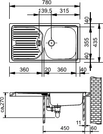 Franke Eurostar ETN 614 NOVA stal jedwab 101.0368.952 - Zlewozmywaki - miniaturka - grafika 2