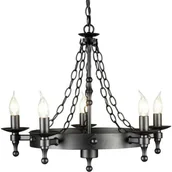 Lampy sufitowe - Elstead Lighting Żyrandol LAMPA wisząca WARWICK WR5 GR metalowa OPRAWA świecznikowa grafi - miniaturka - grafika 1