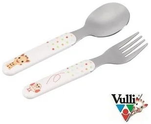 Vulli Sztućce dziecięce 2 szt łyżka i widelec - Zestawy naczyń dla dzieci - miniaturka - grafika 2