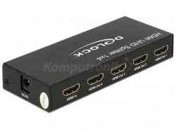 Delock PRZEŁĄCZNIK SPLITTER HDMI 1 NADAJNIK-4 ODBIORNIKI ULTRA HD 4K 18684 - Rozgałęźniki - miniaturka - grafika 2