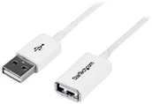 Kable USB - STARTECH.COM StarTech. com 2 m USB A USB A  wtyk/gniazdo  biały  USB 2.0 Verlängerungskabel A (ST) na USB A (BU) Przedłużenia (USBEXTPAA2MW) - miniaturka - grafika 1