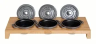 Brytfanny - Staub 40510  299  0 deska do serwowania na 3 Mini-cocottes 42 x 16 cm deska do serwowania, żeliwo, brązowy, 42 x 16 x 48 cm 1190698 - miniaturka - grafika 1