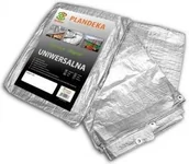 Folie budowlane - Bradas Plandeka wzmacniana 5 x 8 m Srebrna 120g - miniaturka - grafika 1