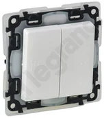 Wyłączniki światła i elektryczne - Legrand Valena Life Łącznik schodowy Podwójny IP44 - 10 AX Biały - 752158 - miniaturka - grafika 1