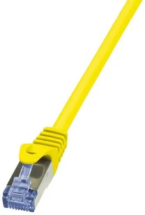 LogiLink Kabel sieciowy CQ3077S CAT 6A S/FTP AWG 26/7 RJ45 5 m Żółty - Patchcordy - miniaturka - grafika 2