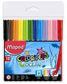 Długopisy - Maped Flamastry 12kol Colorpeps Ocean - miniaturka - grafika 1