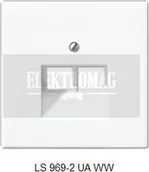 Wyłączniki światła i elektryczne - Jung LS 990 Biały Pokrwya gniazda UAE x2 LS969-2UAWW - miniaturka - grafika 1