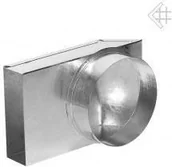 Kominy i akcesoria - Kratki.pl przejście 90 stopni kanał-Rura fi 125 PKR90/125 - miniaturka - grafika 1