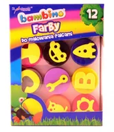 Przybory szkolne - St. Majewski FARBY DO MALOWANIA PALCAMI - STEMPELKI 12 KOLORÓW BAMBINO - miniaturka - grafika 1