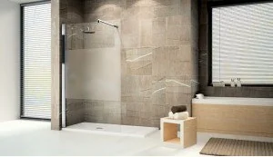 Novellini Giada Ścianka profil biały 90 cm GIADAH90-1A - Ścianki i drzwi prysznicowe - miniaturka - grafika 2