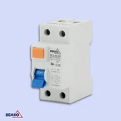 Bezpieczniki elektryczne - Bemko WYŁĄCZNIK wyłącznik różnicowo-prądowy 1-FAZOWY 2P 63A 100mA A05-N7-2-63-100 - miniaturka - grafika 1