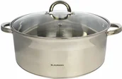 Garnki - Blaumann indukcyjny płytki ze szklaną pokrywką 32 cm 10L BL-1005 - miniaturka - grafika 1