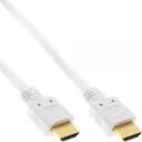 Kable miedziane - InLine Kabel High Speed HDMI Kabel z Ethernet męski - męski pozłacany biały 10m (17510W) - miniaturka - grafika 1