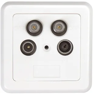 Gniazdo Końcowe Antenowe Rtv 2x Sat Tv R Podwójne - Akcesoria TV-SAT - miniaturka - grafika 3